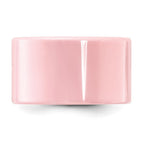 Ceramic Pink Flat 12mm Polished Band