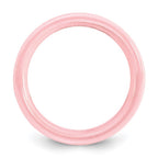 Ceramic Pink Faceted 5.5mm Polished Band