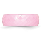 Chisel Ceramic Pink Faceted 7.5mm Polished Band