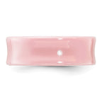 Ceramic Pink Concave 7mm Polished Band