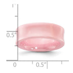 Ceramic Pink Concave 7mm Polished Band