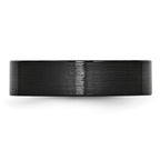 Chisel Black Ceramic Flat 6mm Brushed Band