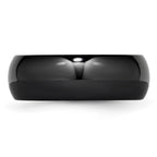 Chisel Black Ceramic 8mm Polished Band