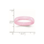 Chisel Ceramic Pink 4mm Faceted Polished Band