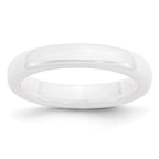 Chisel Ceramic White 4mm Polished Band