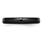 Chisel Ceramic Black 4mm Polished Band