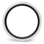 Chisel Ceramic Black and White 6mm Polished Band