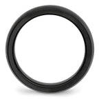 Chisel Ceramic Black and White 6mm Polished Band