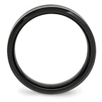 Chisel Ceramic Black with Green Carbon Fiber Inlay Beveled Edge Ring