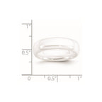 Chisel Ceramic White 6mm Polished Band