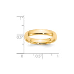 14k Yellow Gold 4mm Lightweight Comfort Fit Wedding Band