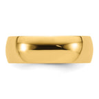 14k Yellow Gold 7mm Lightweight Comfort Fit Wedding Band