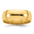 14k Yellow Gold 7mm Lightweight Comfort Fit Wedding Band