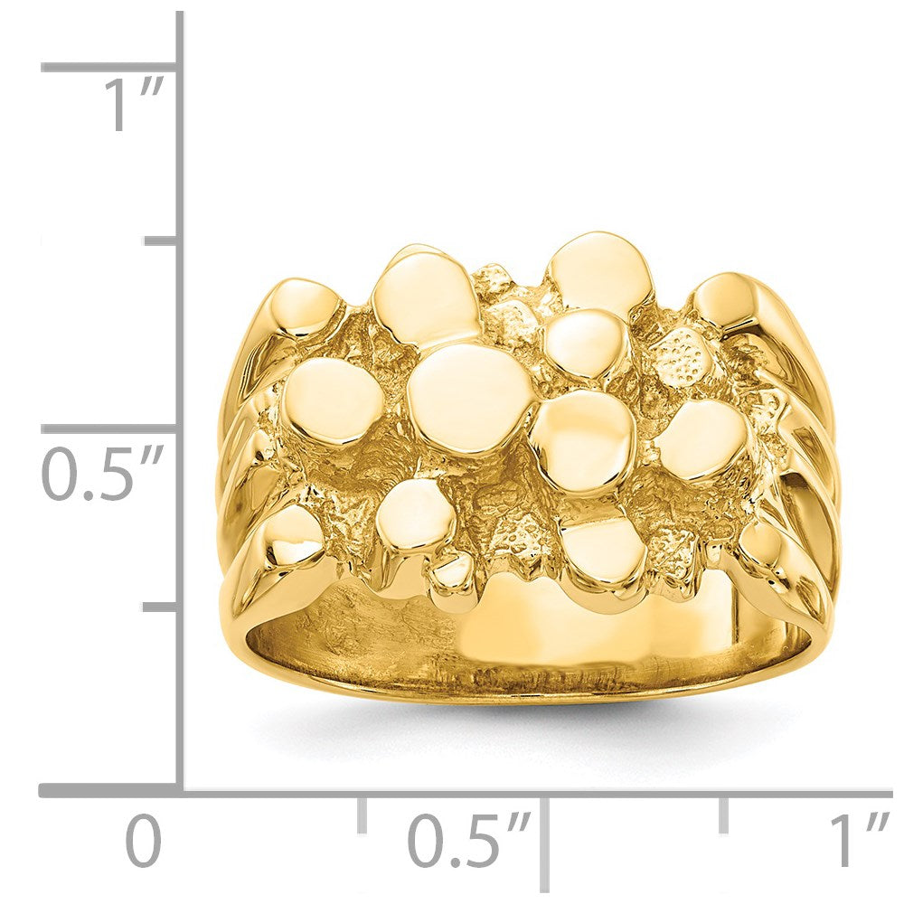 IB Goodman 14k Mens Nugget Ring