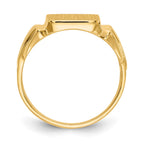 14k 10.5x10.5mm Square Open Back Mens Signet Ring
