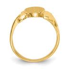 14k 8.5x10.0mm Oval Open Back Signet Ring