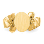 14k 8.5x10.0mm Oval Open Back Signet Ring