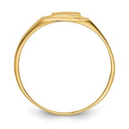 14k 5.25x4.75mm Open Back Childs Square Signet Ring