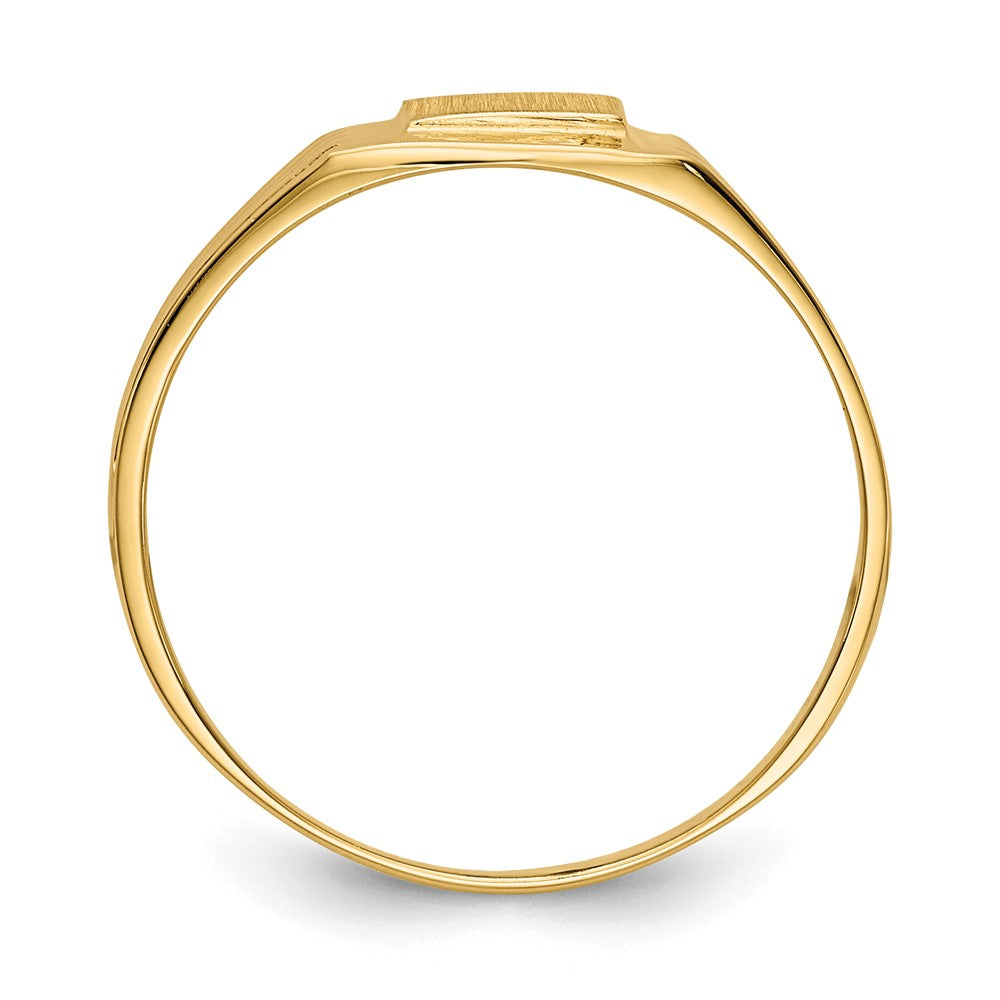 14k 5.25x4.75mm Open Back Childs Square Signet Ring