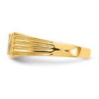 14k 5.25x4.75mm Open Back Childs Square Signet Ring