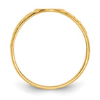 14k 7.0x8.0mm Oval Closed Back Signet Ring