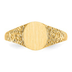 18k 8.0x7.0mm Closed Back Signet Ring