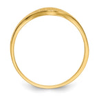 14k 6.5x4.0mm Closed Back Childs Signet Ring