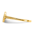 14k 4.5x6.0mm Open Back Childs Oval Signet Ring