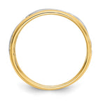 14k and White Rhodium Dolphin Band Ring