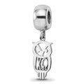 Sterling Silver Rhodium-plated LogoArt Chi Omega Own Charm on Bead