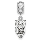 Sterling Silver RH-plated LogoArt Chi Omega Own Charm on Heart Bead