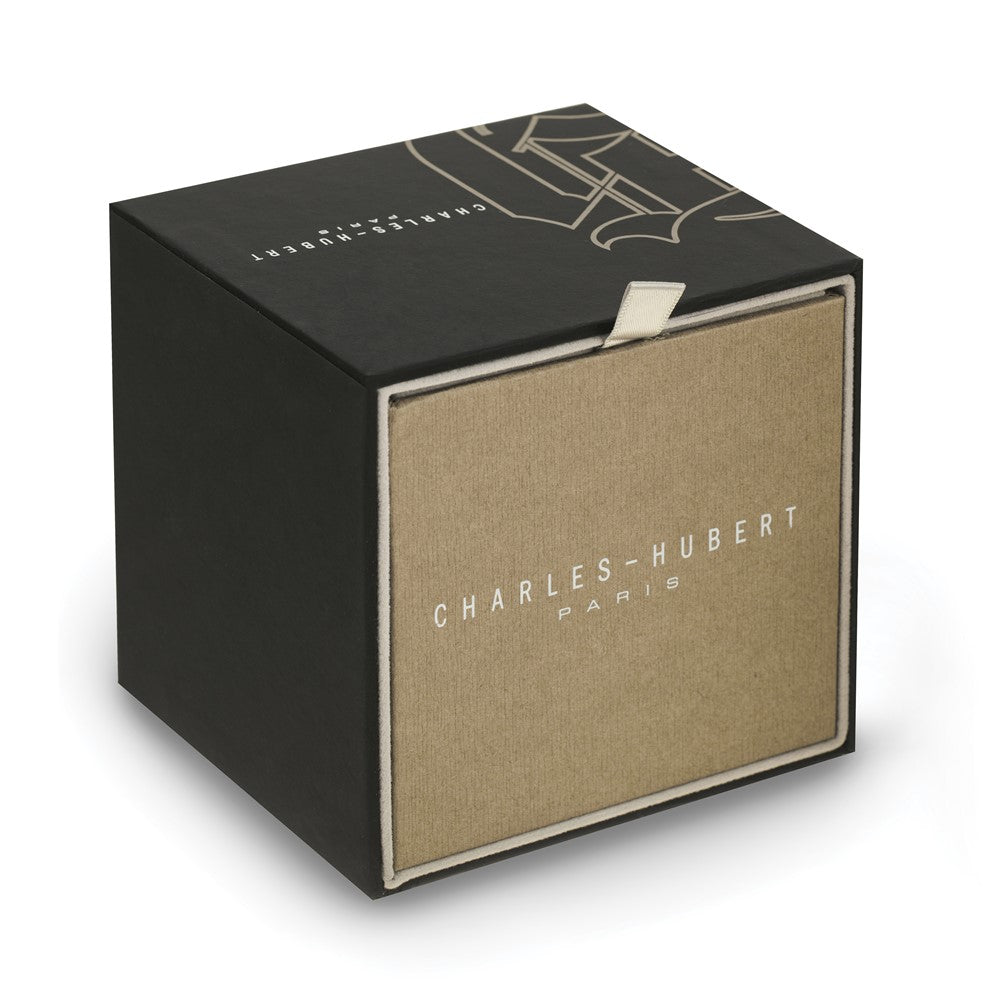 Ladies Charles Hubert Stainless Steel Rose IP-plated Silver Dial Watch