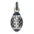 Sterling Silver Crystal Football Pendant