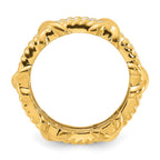 Kennedy Gold-tone Vermiel & CZ Unity Ring