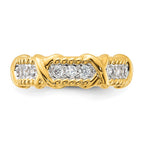 Kennedy Gold-tone Vermiel & CZ Unity Ring