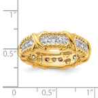 Kennedy Gold-tone Vermiel & CZ Unity Ring