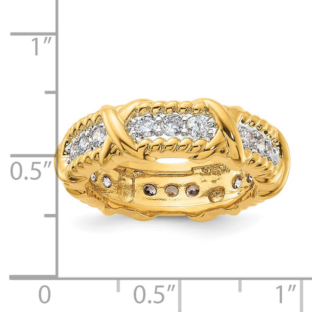 Kennedy Gold-tone Vermiel & CZ Unity Ring