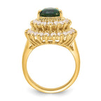 Kennedy Gold-plated Crystal and CZ Cocktail Ring