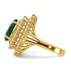 Kennedy Gold-plated Crystal and CZ Cocktail Ring
