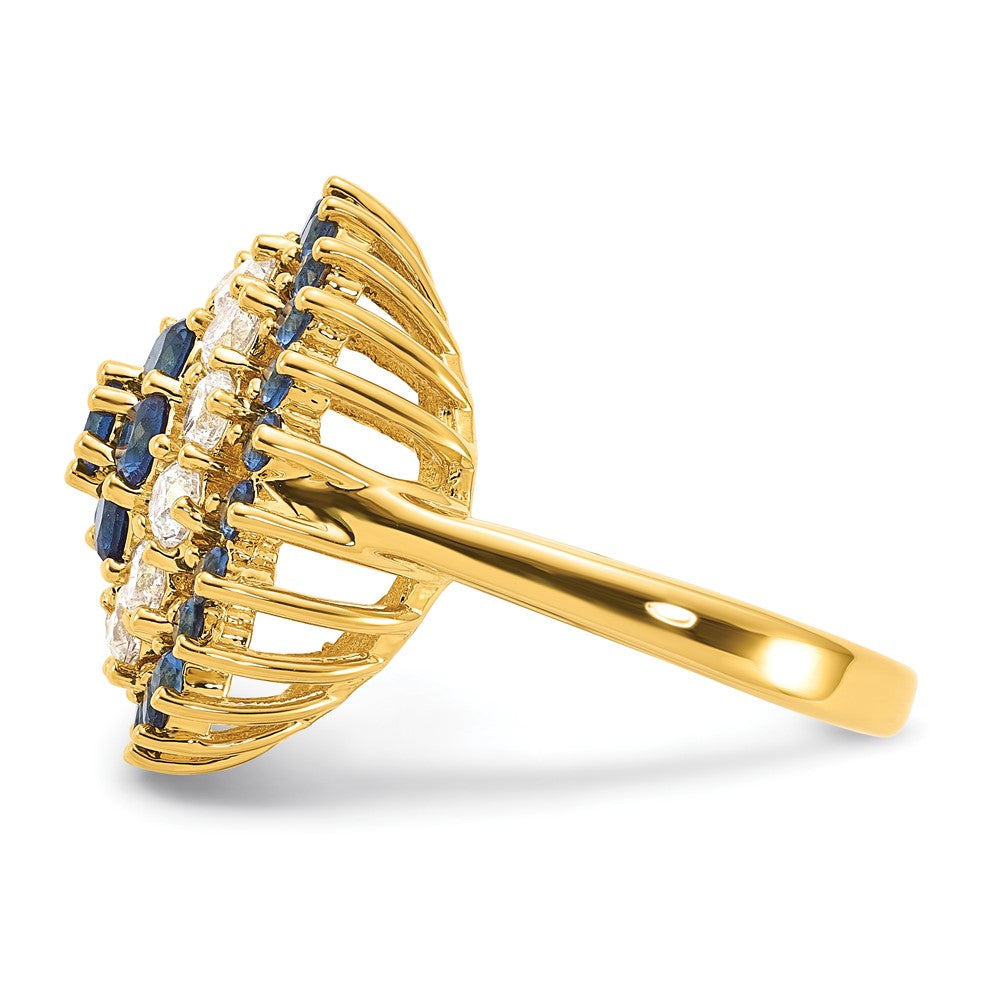 Kennedy Gold-plated Crystal Bullseye Ring