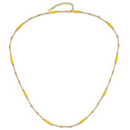 Kennedy 18k Gold-plated Long Agate Beaded w/ 3in ext Necklace