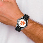 LogoArt Clemson University Collegiate Gents Silicone Strap Quartz Watch