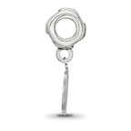 Sterling Silver Rhodium-plated LogoArt Chicago Cubs C Heart Bead