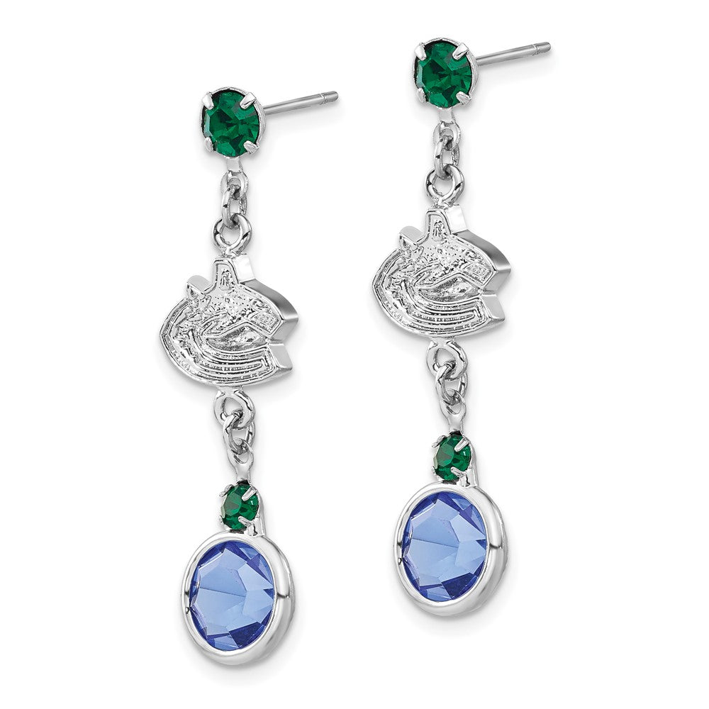 NHL Vancouver Canucks Crystal Dangle Earrings
