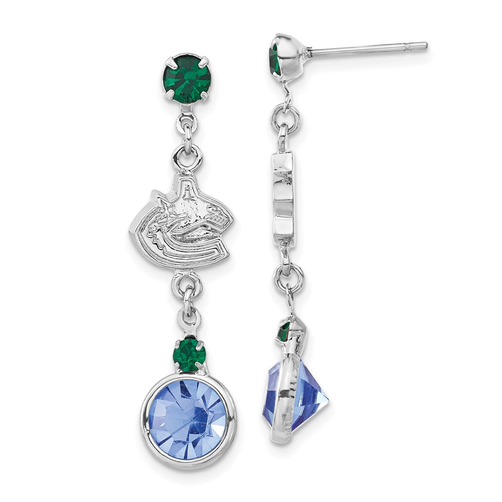 NHL Vancouver Canucks Crystal Dangle Earrings