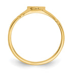 14k 5.0x5.0mm Closed Back Childs Heart Signet Ring