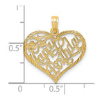 14k Solid HAPPY BIRTHDAY Heart Charm