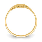 14k 5.0x5.0mm Open Back Childs Fancy Square Signet Ring