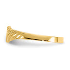 14k 5.0x5.0mm Open Back Childs Fancy Square Signet Ring