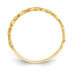 14k Polished Hearts Ring